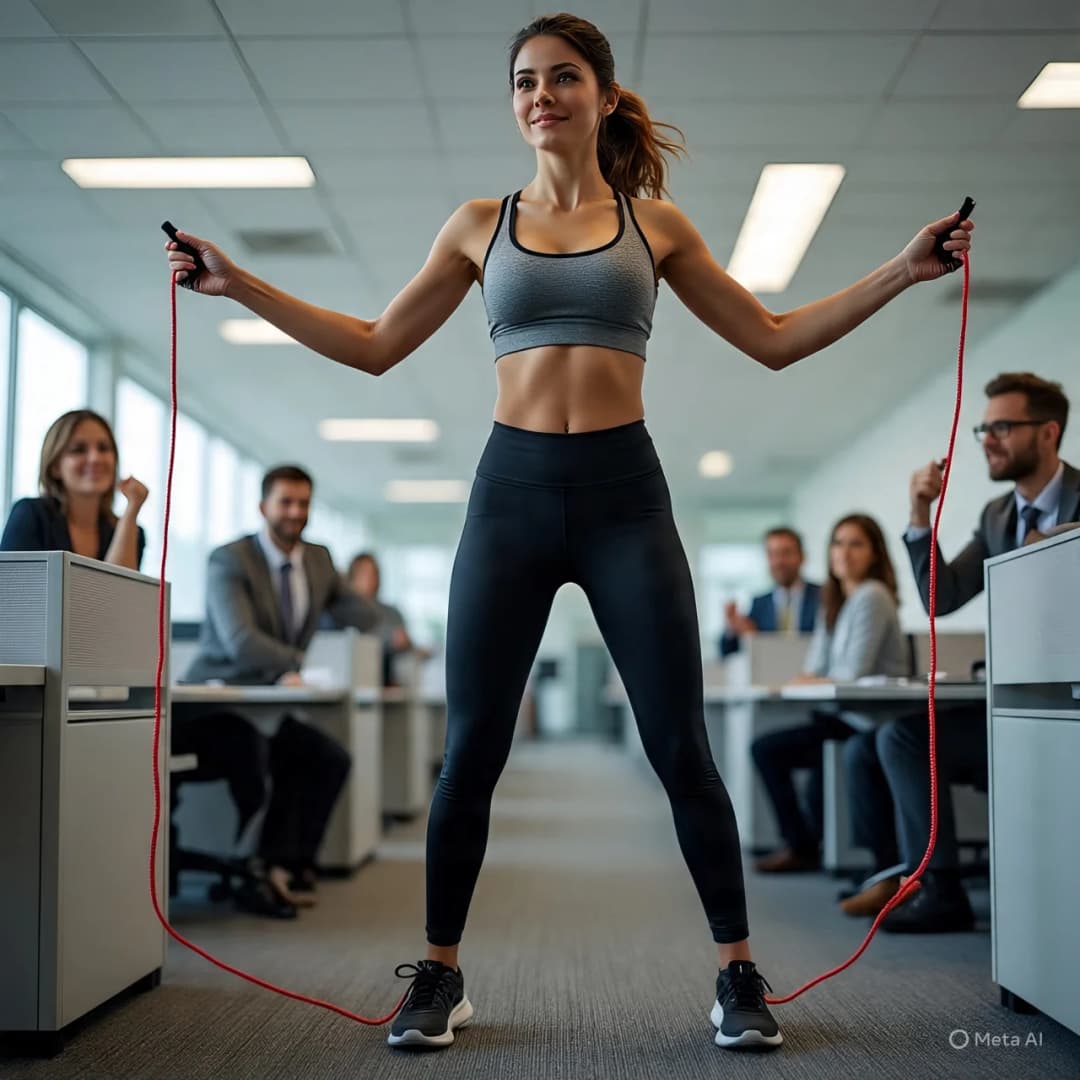 Employees participating in a corporate wellness event
