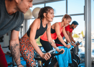 Residents enjoying a family fitness carnival at an apartment community in Hyderabad