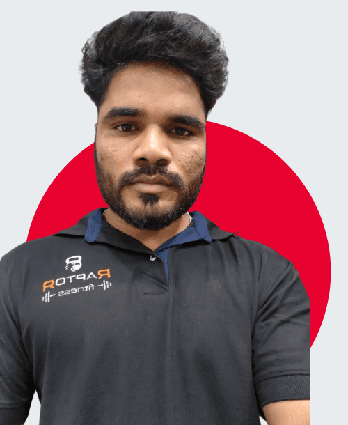 Experienced male yoga coach guiding Hatha Yoga session at FitMechanism studio in Hyderabad