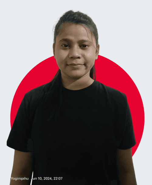 Female yoga teacher leading therapeutic yoga for women's group class