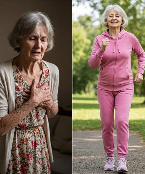Elderly man practicing seated yoga with assistant at FitMechanism senior wellness class in Hyderabad