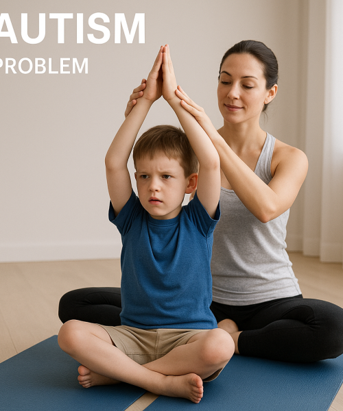 Young children practicing early age yoga with instructor in Banjara Hills
