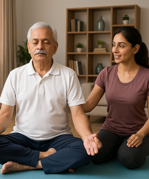 senior citizen personal yoga instructor